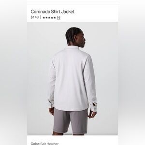 Vuori Men's Coronado Shirt Jacket - Salt Heather